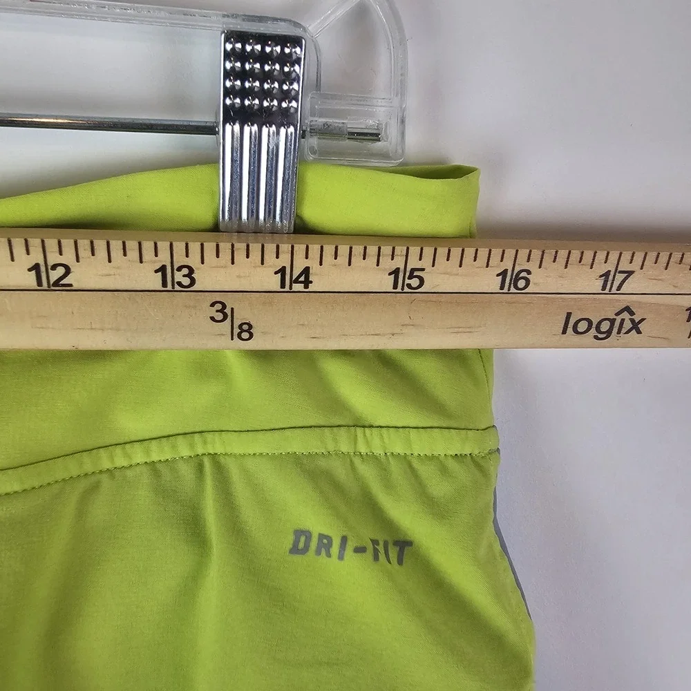 Nike Skort Skirt Womens Size M Dri-Fit Tennis Athletic Neon Yellow Gray Active